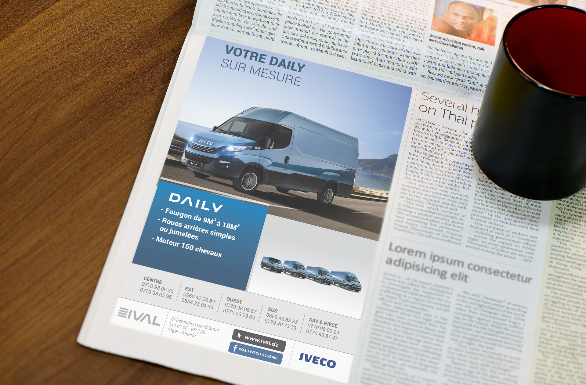 Campagne affichage daily fourgon