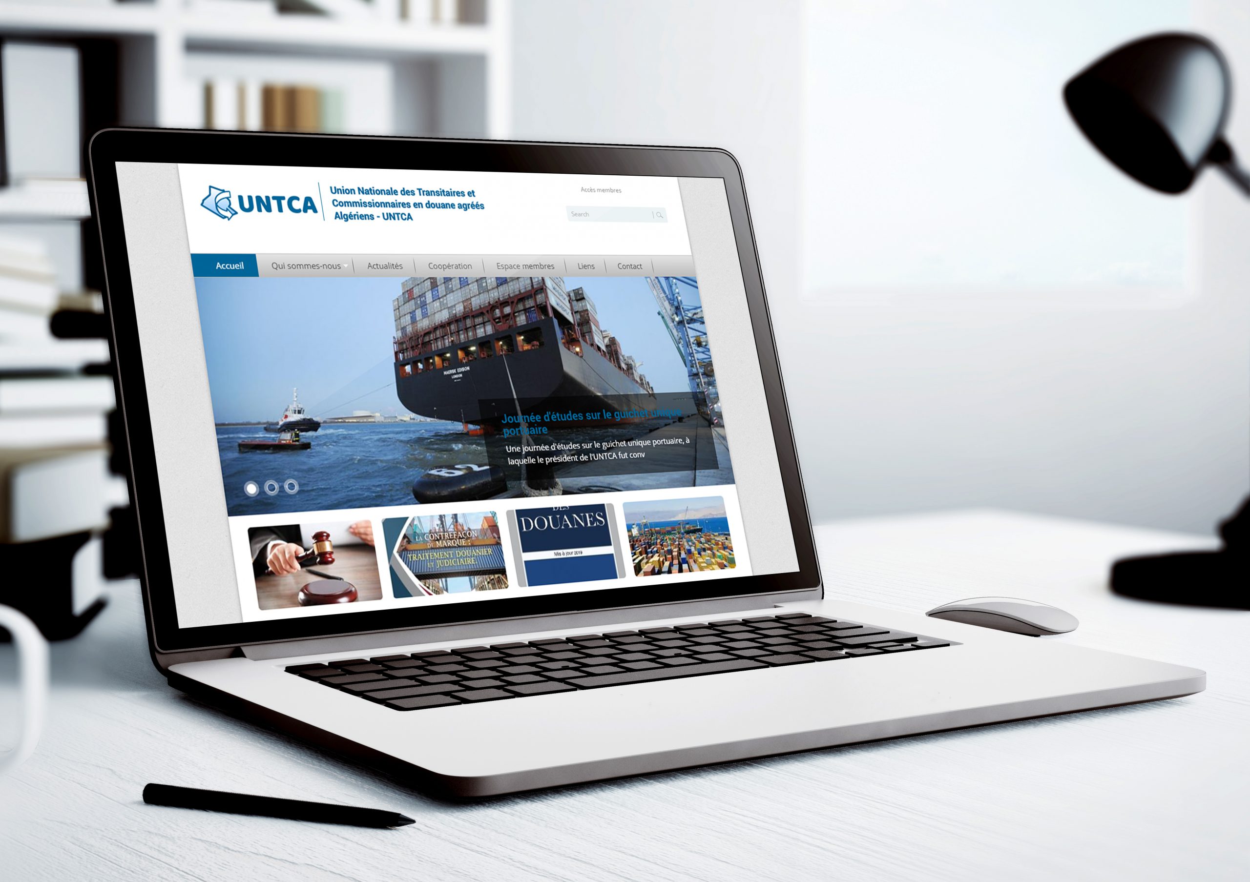 site web de l'UNTCA réalisé par Emotion Studio